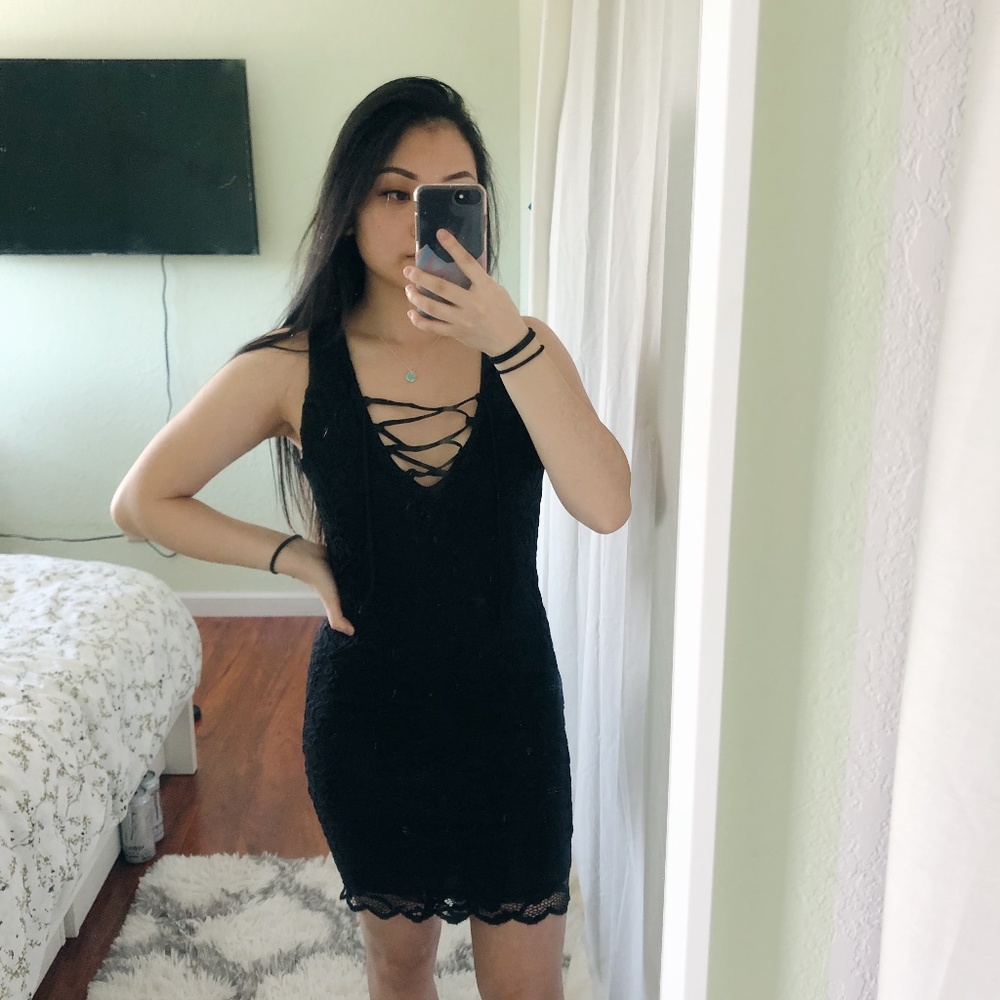 Ambiance black lace dress